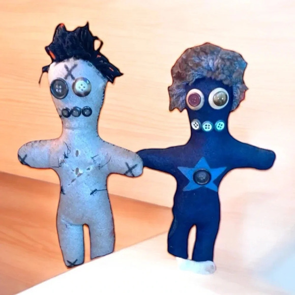 Vintage Handmade Creepy Voodoo Dolls from a Demolition Home - Halloween Prop - Picture 1 of 2